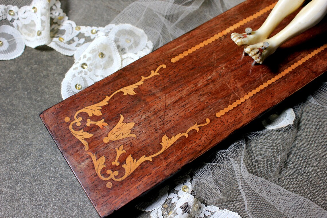 Antiguo Crucifijo, Cruz Madera, Crucifijo Alabastro, Arte Funerario, Crucifijo Mármol - Imagen 10