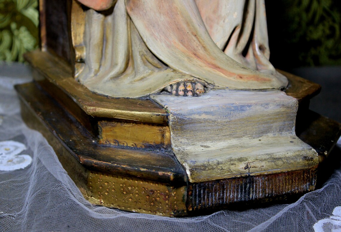 Gran Jesús en Trono, Escultura Jesucristo, Talla de Madera, Sagrado Corazón de Jesús - Imagen 9