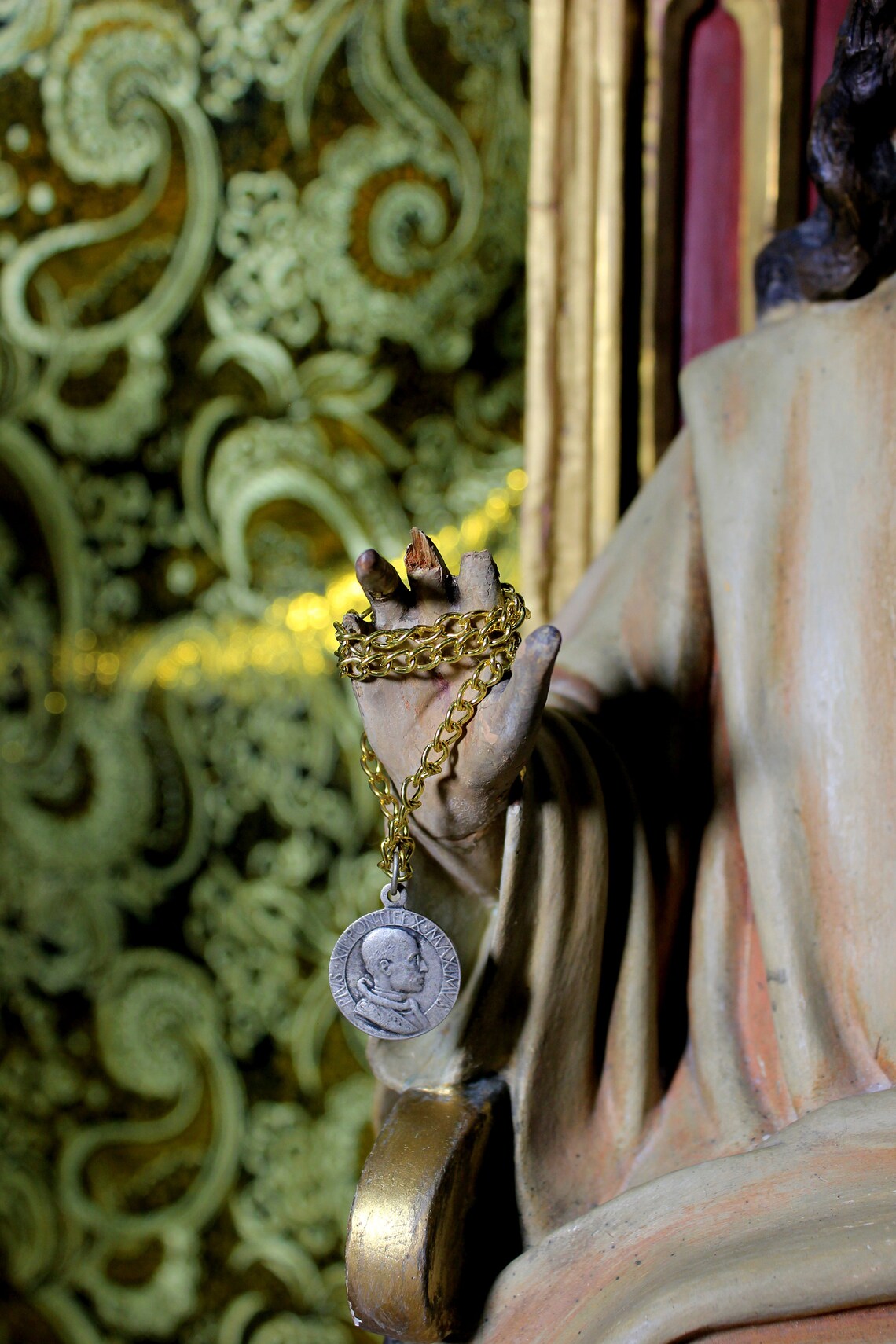 Gran Jesús en Trono, Escultura Jesucristo, Talla de Madera, Sagrado Corazón de Jesús - Imagen 10