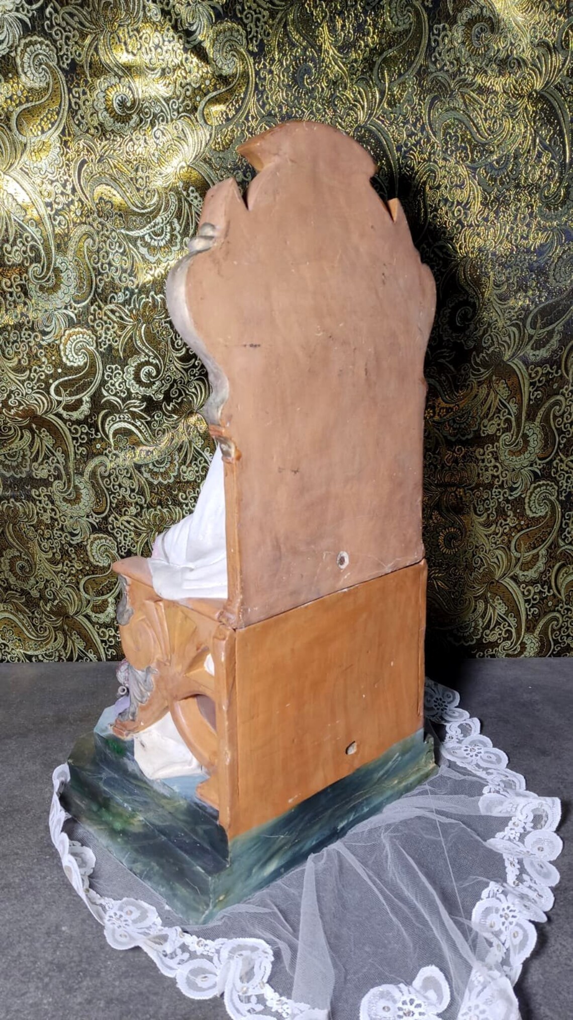 Gran Jesús en Trono, Escultura Jesucristo Entronizado, Figura Religiosa, Sagrado Corazón Jesús - Imagen 5