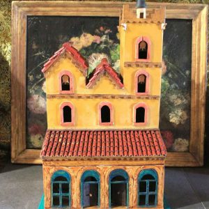 Maqueta Campanario de Madera, Campanario Vintage, Edificio Decorativo, Maqueta a Escala, Campanario Hecho a Mano y Pintado