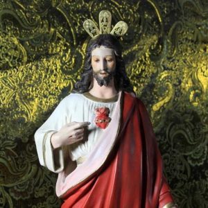 Escultura Sagrado Corazón Jesús, Gran Escultura de Jesús 55cm,