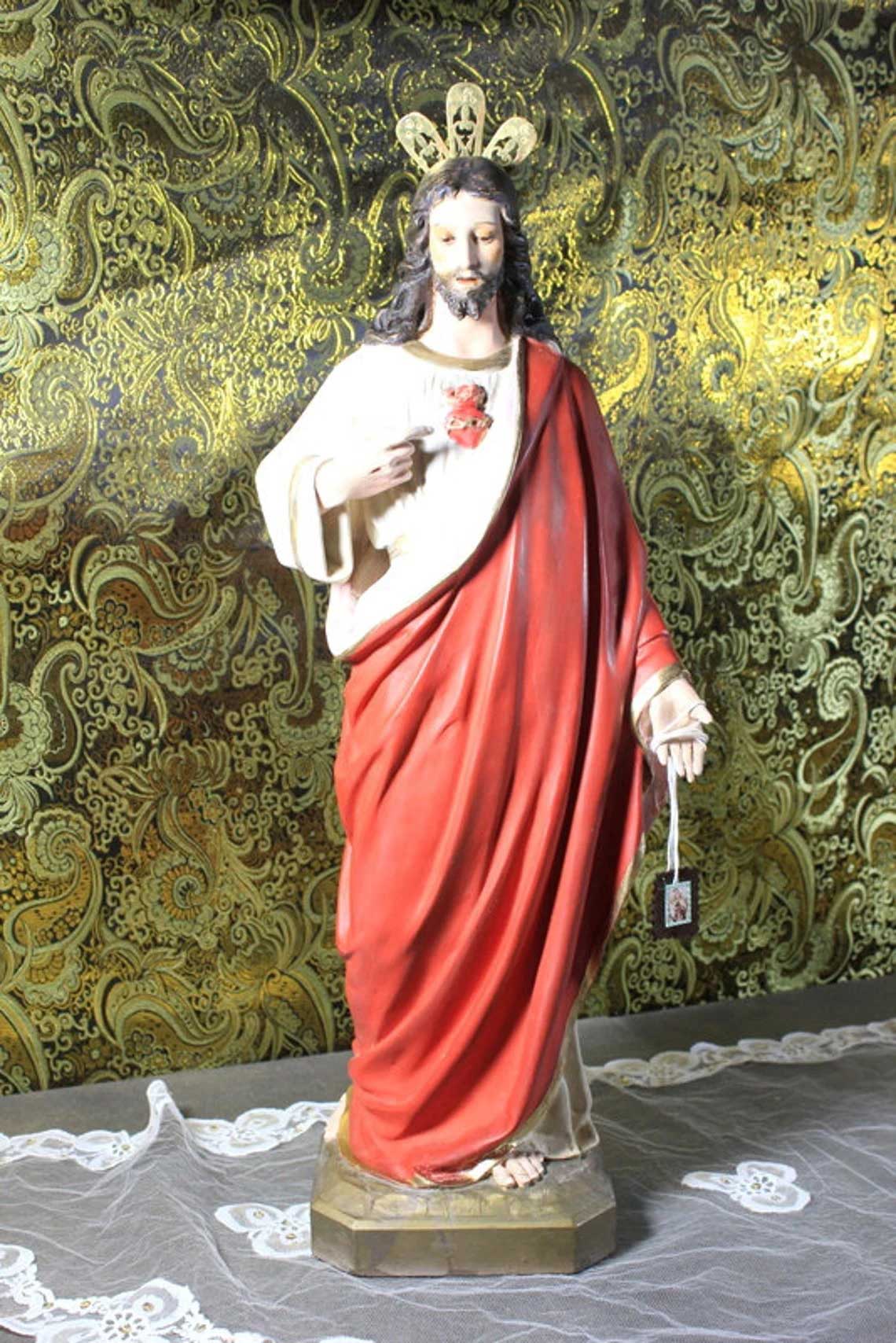 Escultura Sagrado Corazón Jesús, Gran Escultura de Jesús 55cm, - Imagen 4