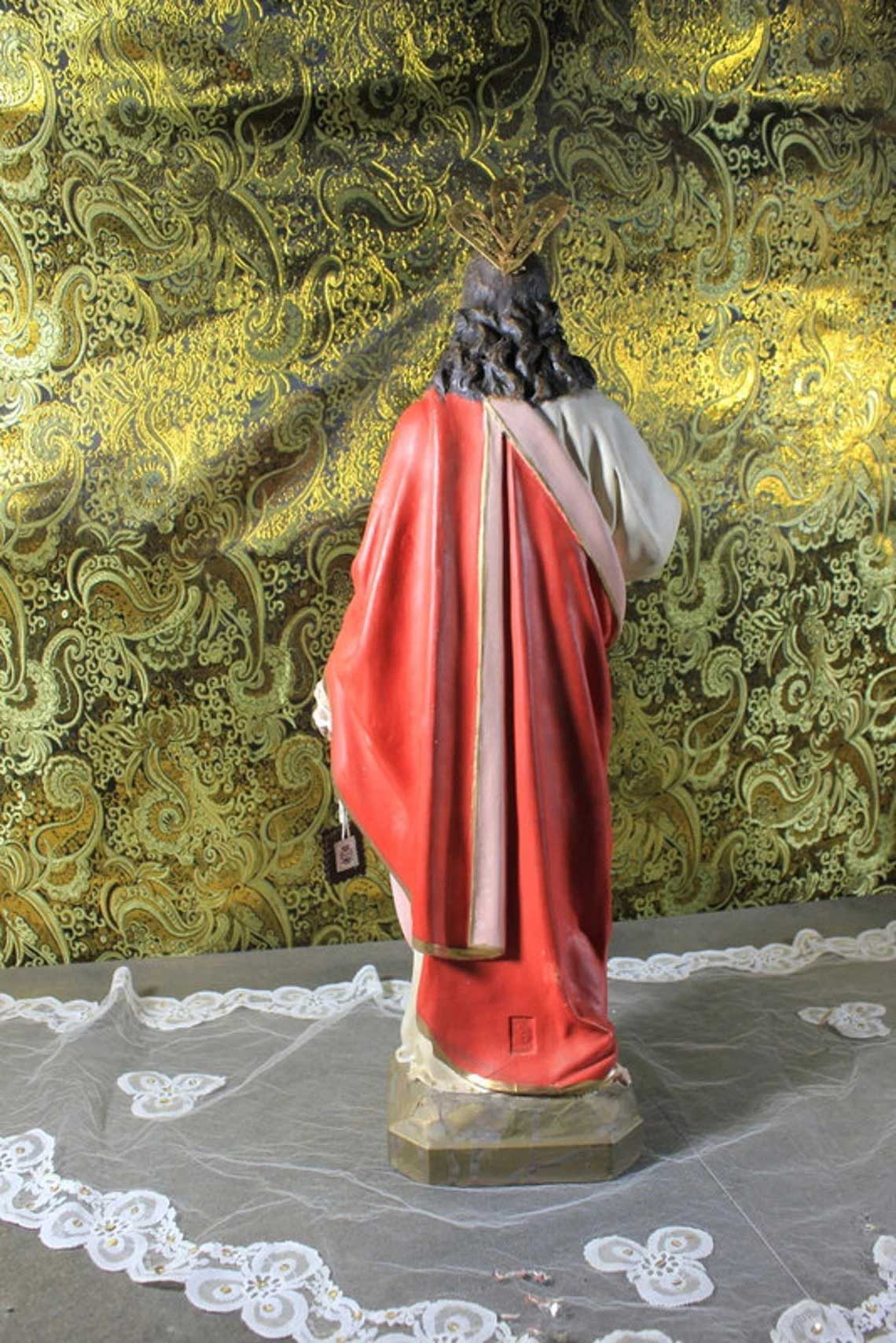 Escultura Sagrado Corazón Jesús, Gran Escultura de Jesús 55cm, - Imagen 7