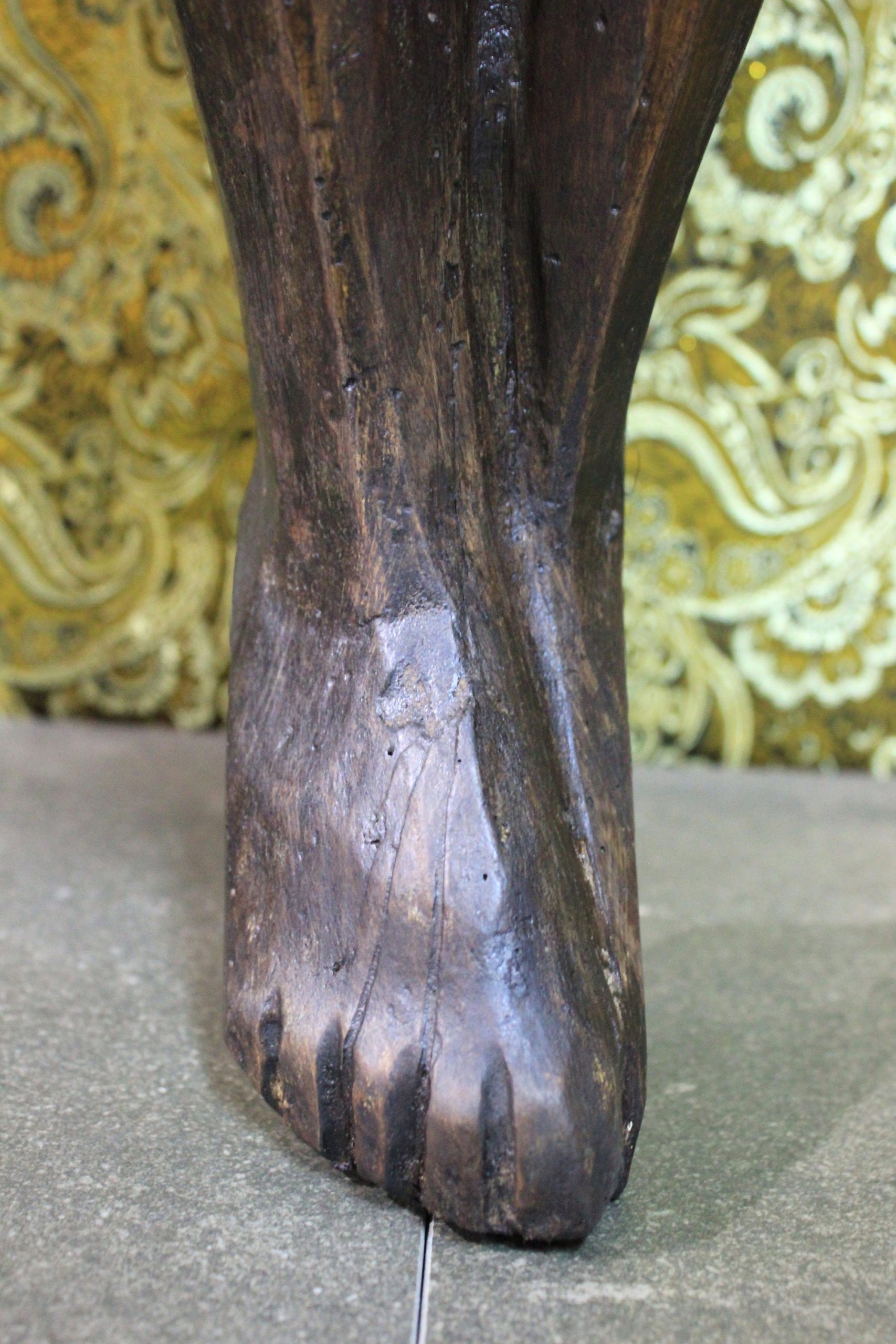 Gran Talla de Cristo, Antiguo Cristo de Madera , Jesucristo de Madera, Talla de Madera, Cristo de Grandes Dimensiones - Imagen 4