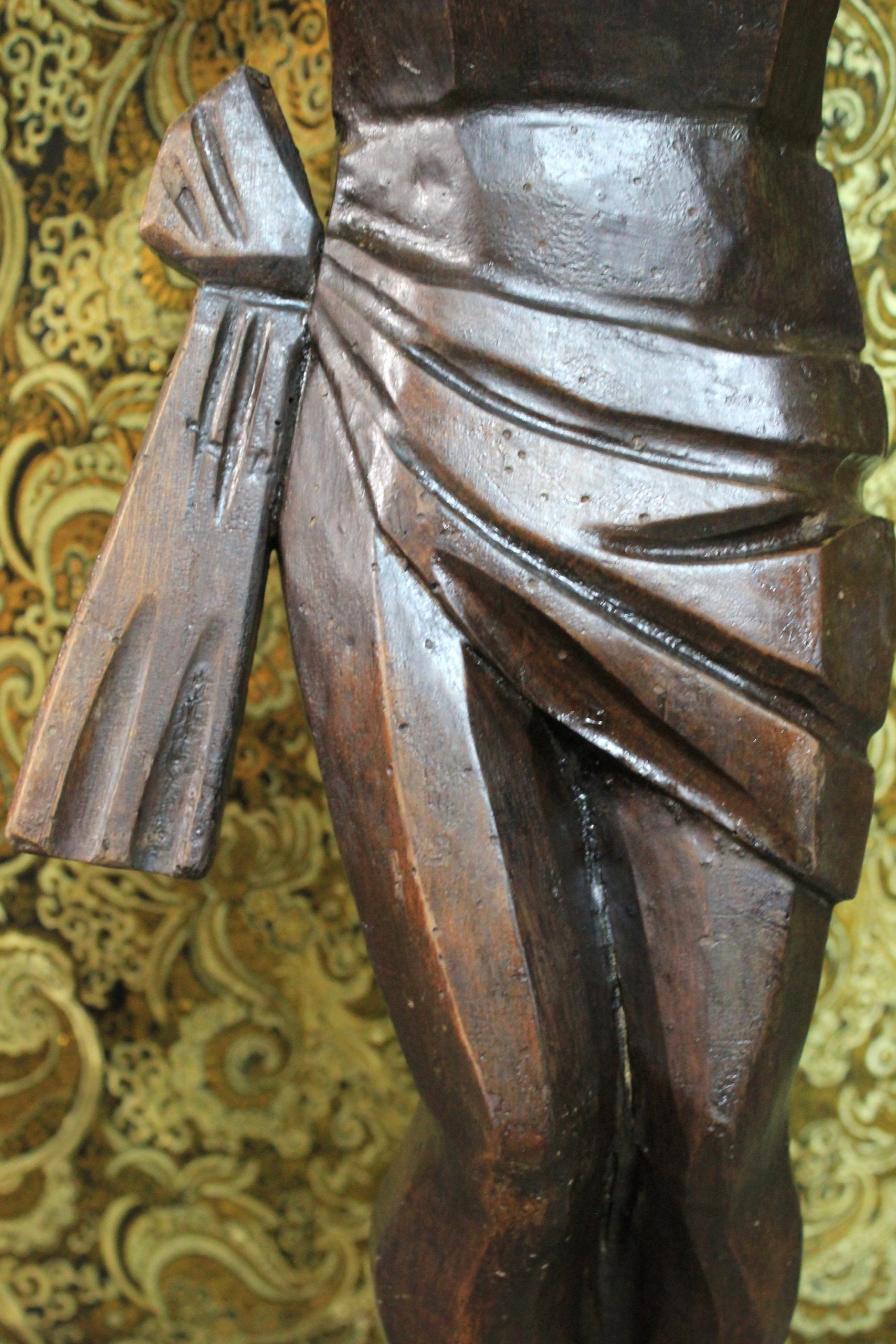 Gran Talla de Cristo, Antiguo Cristo de Madera , Jesucristo de Madera, Talla de Madera, Cristo de Grandes Dimensiones - Imagen 3