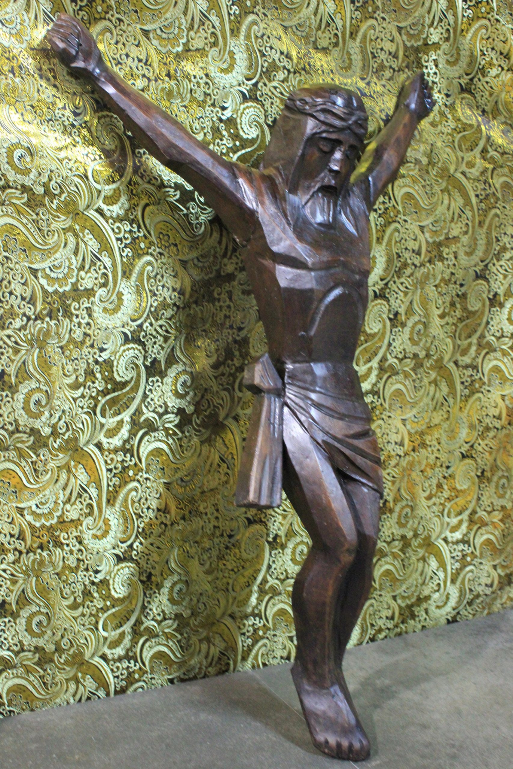 Gran Talla de Cristo, Antiguo Cristo de Madera , Jesucristo de Madera, Talla de Madera, Cristo de Grandes Dimensiones - Imagen 6