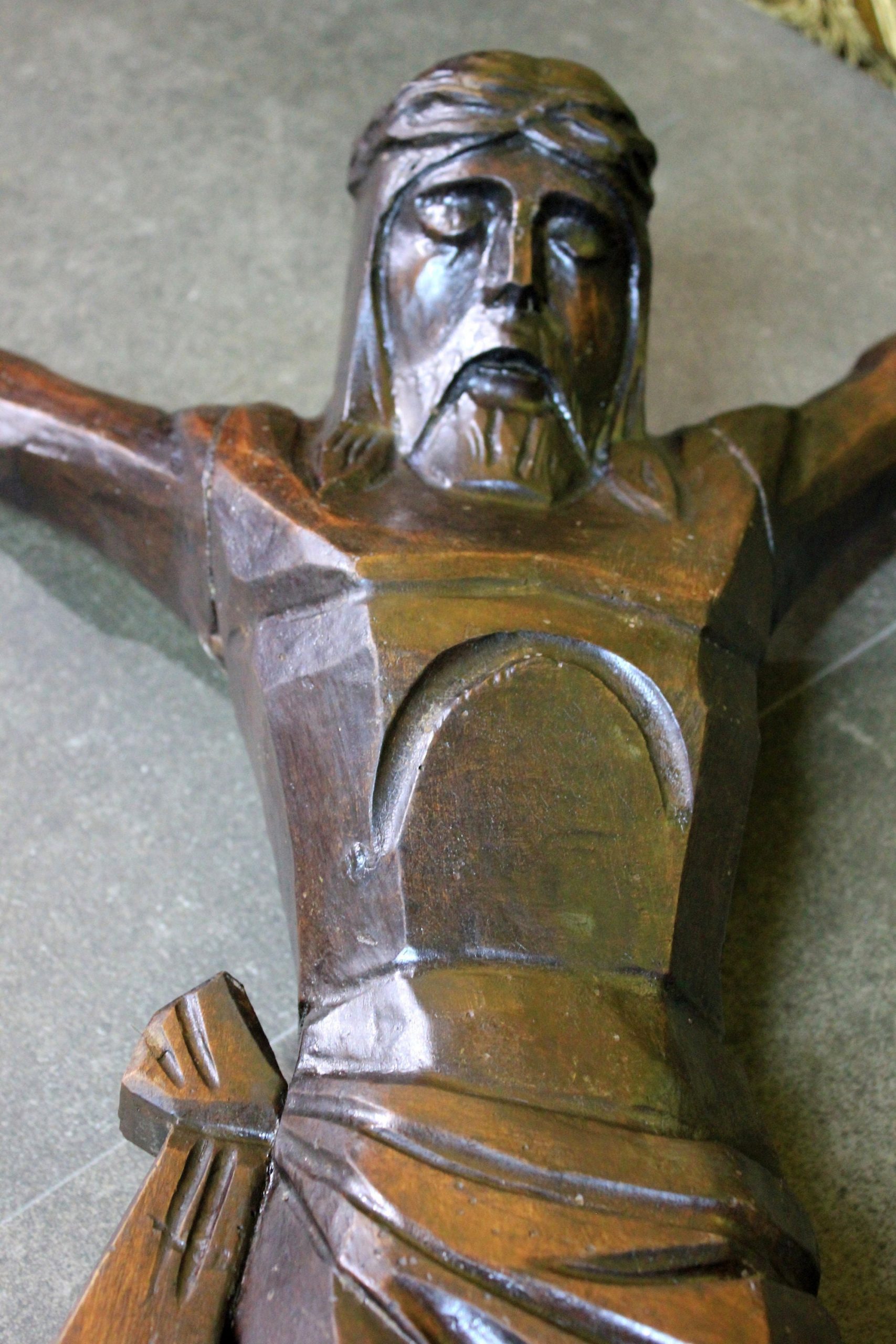 Gran Talla de Cristo, Antiguo Cristo de Madera , Jesucristo de Madera, Talla de Madera, Cristo de Grandes Dimensiones - Imagen 7