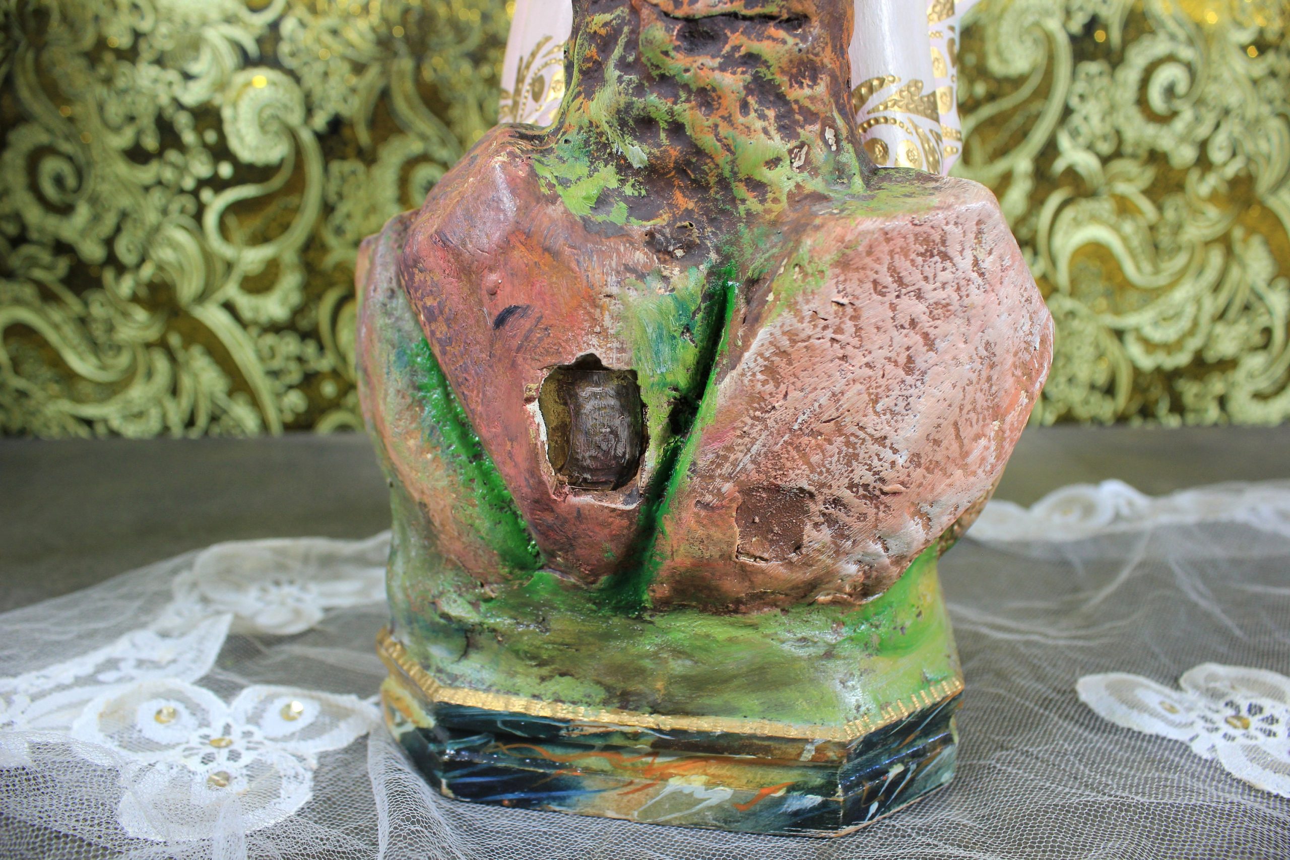 Antiguo San Juanito, Escultura Religiosa Santo, Antigua Escultura Juanito, Escultura Escayola, Niño Olot, Barcelona - Imagen 8