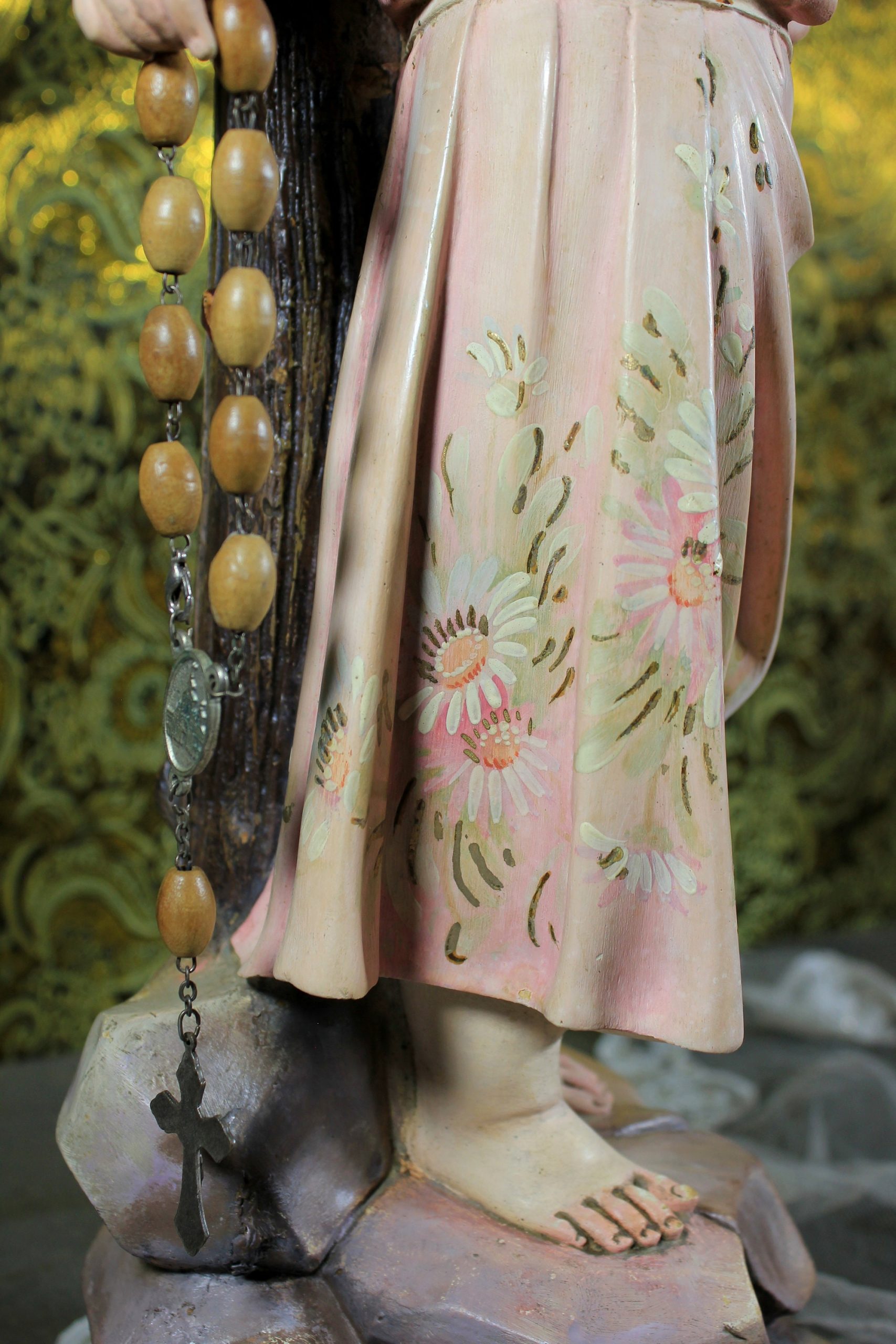 Antiguo San Juanito, Escultura Religiosa Santo, Antigua Escultura Juanito, Escultura Escayola, Niño Ojos Cristal, Niño Olot, Barcelona - Imagen 3