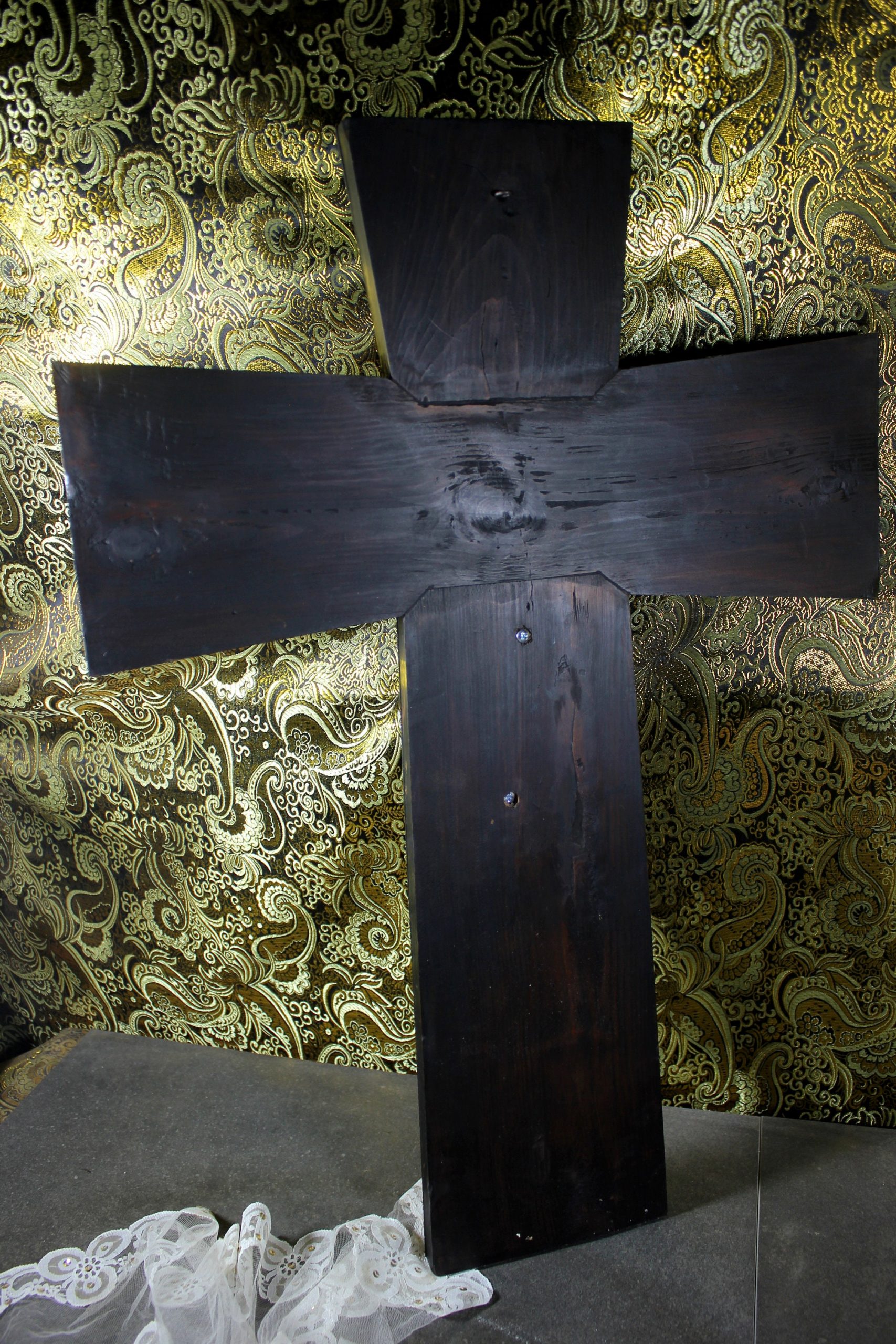 Antiguo Crucifijo, Crucifijo Cristo de Escayola, Antiguo Crucifijo Escayola, Antigua Cruz Madera, Crucifijo Católico, Cruz de Madera, España - Imagen 9