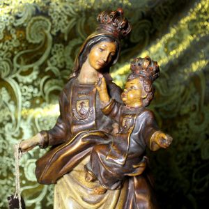 Estatua Virgen y Niño, Antigua Virgen Carmen, Escultura Virgen, Virgen Carmen, Estatua Nuestra Señora, Estatua Madonna,Virgen Monte Carmelo