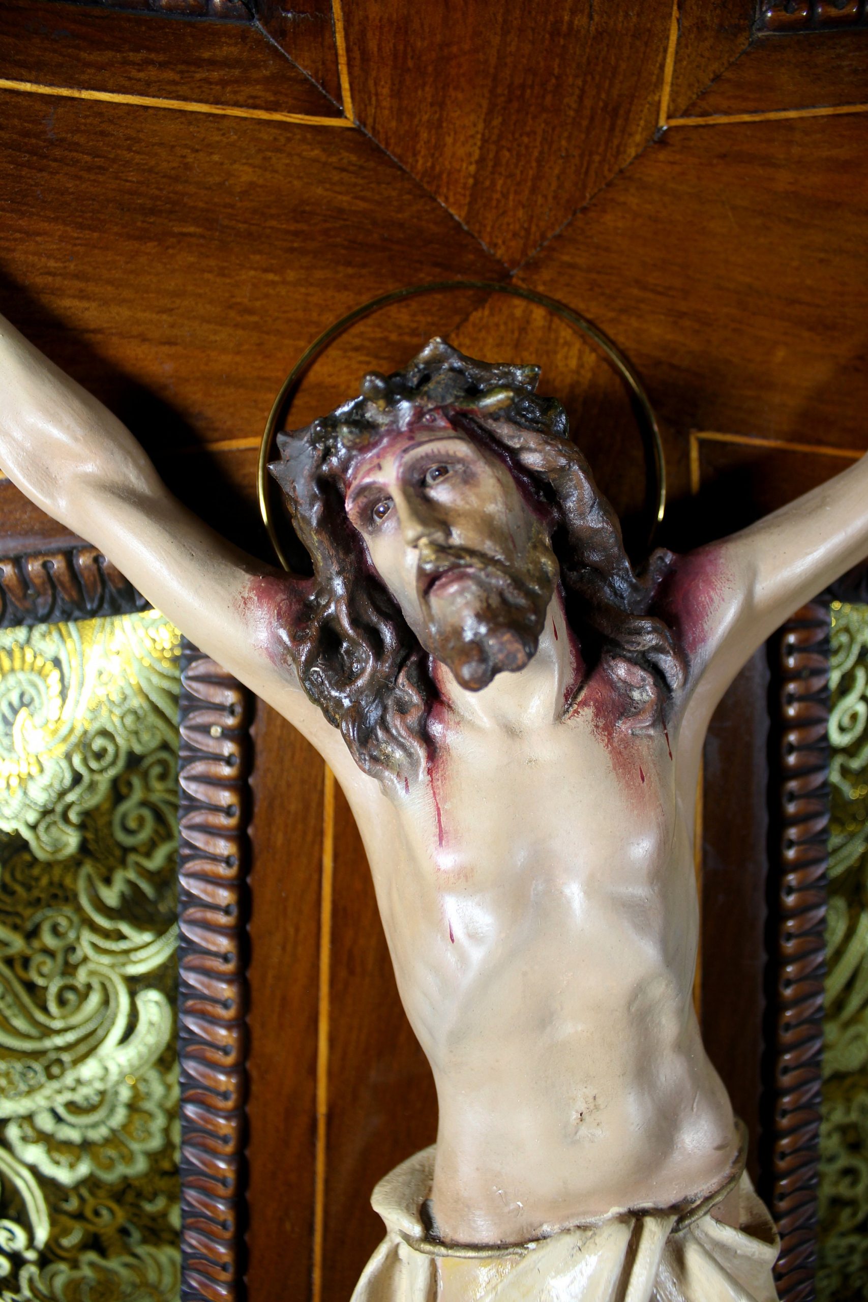 Antiguo Crucifijo, Crucifijo Cristo de Escayola, Antiguo Crucifijo Escayola, Antigua Cruz Madera, Crucifijo Católico, Cruz de Madera, España - Imagen 5