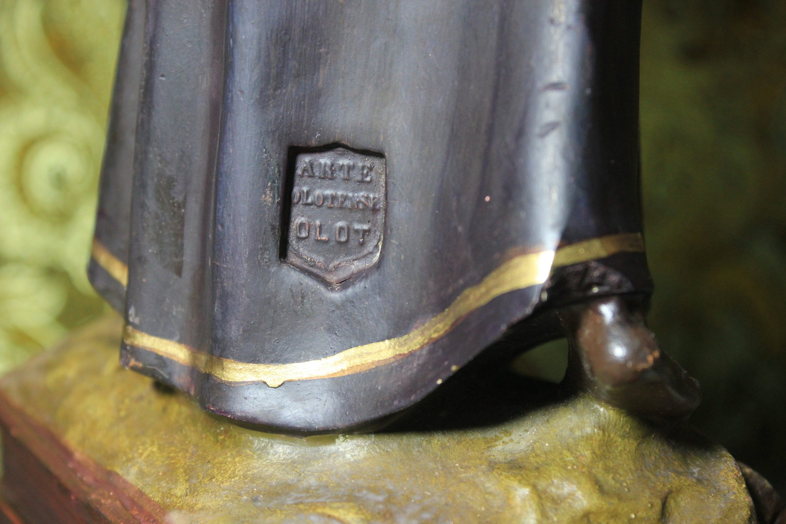 Estatua Jesús de Nazaret, Antiguo Cristo Nazareno, Antigua Escultura Jesús, Escultura de Jesús con la Cruz, Escultura Española Nazareno Olot - Imagen 5