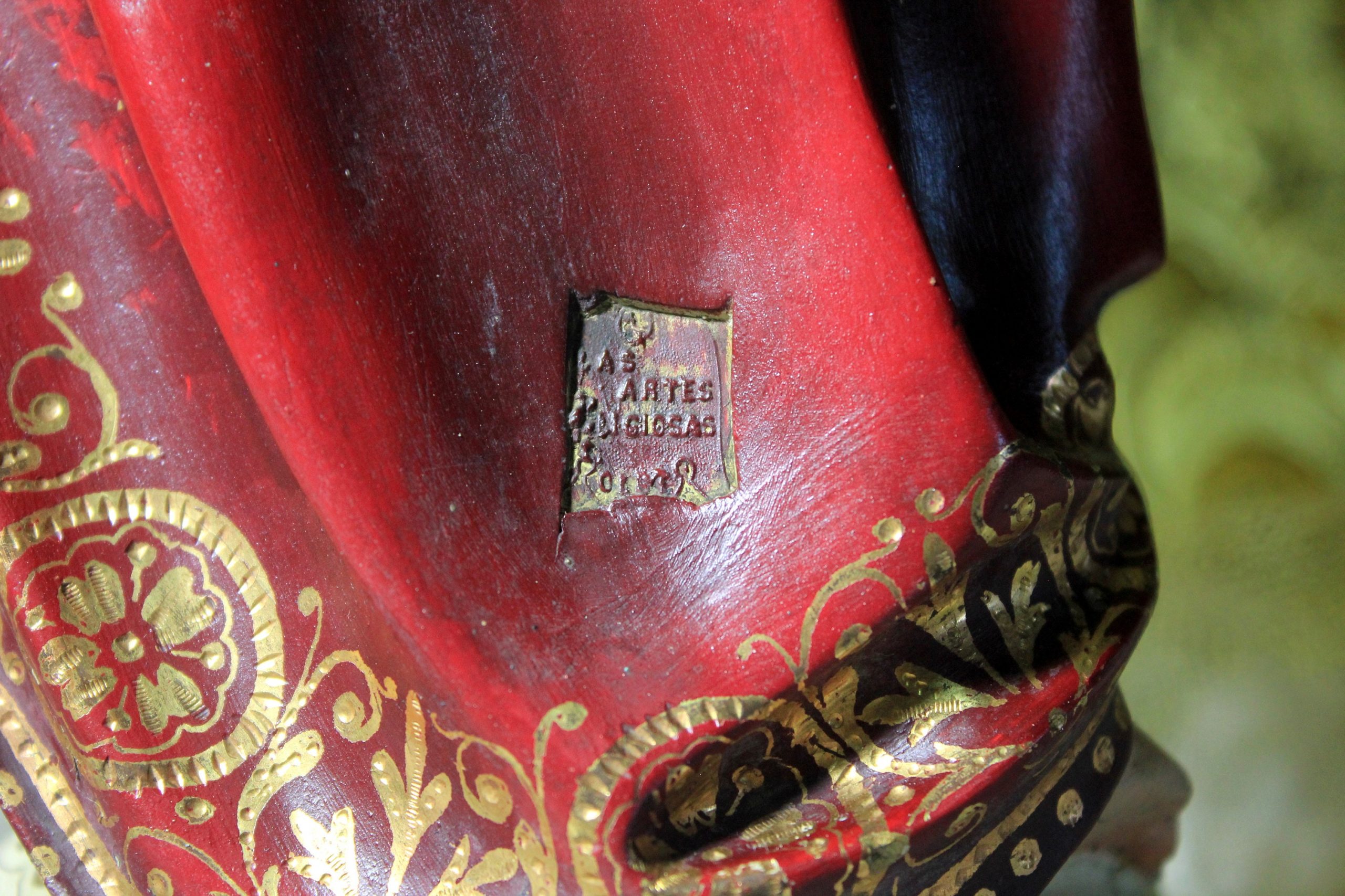 Escultura Sagrado Corazón Jesús, Escultura de Jesús 44cm, Sagrado Corazón, Figura de Jesús, Escultura Escayola Jesús, Ojos de Cristal, Olot. - Imagen 5