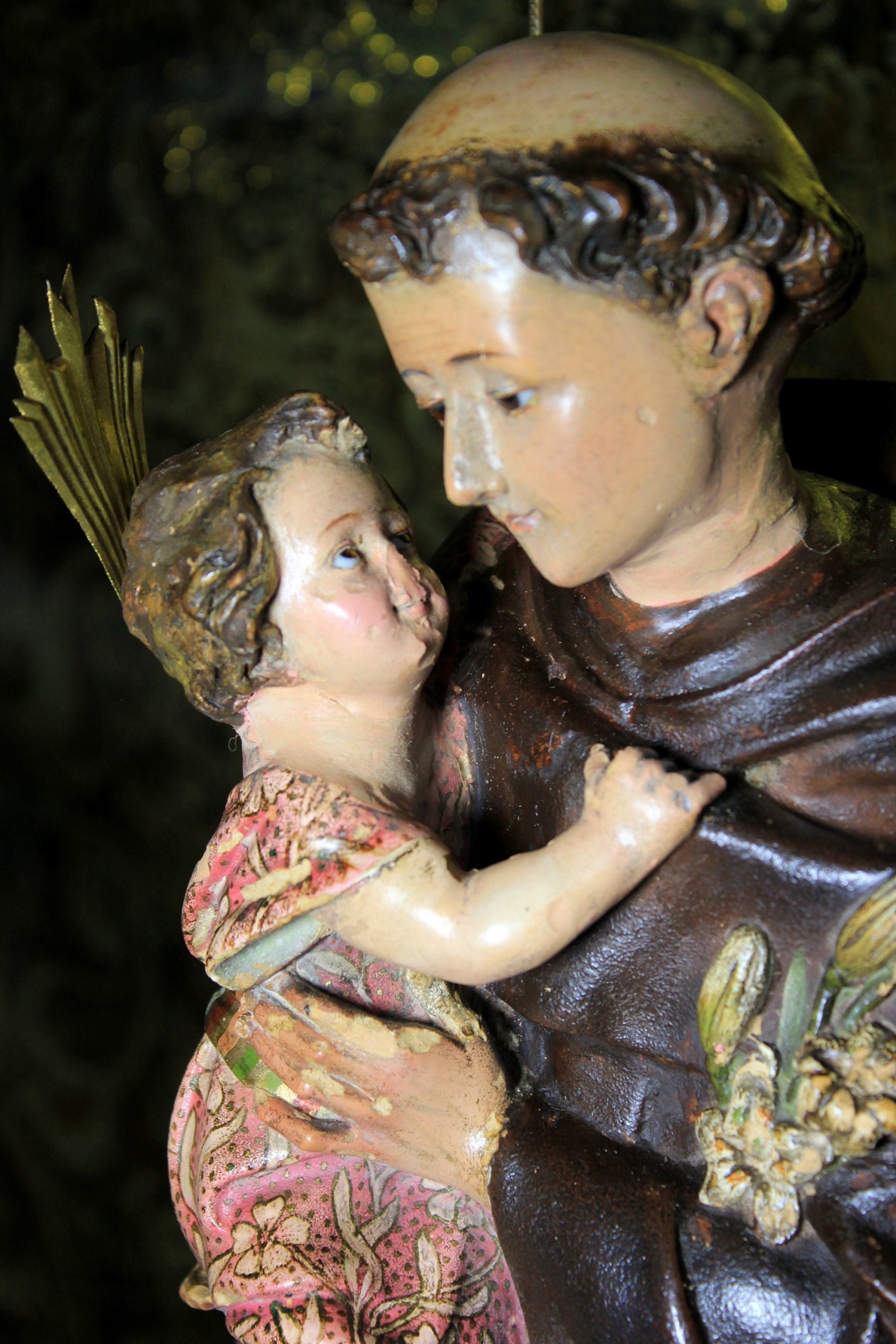 Antiguo San Antonio de Padua, Antiguo Arte Religioso, Antigua Escultura Santo, Estatua Santo Vintage, Escultura Escayola, Figura Santo, Olot - Imagen 9