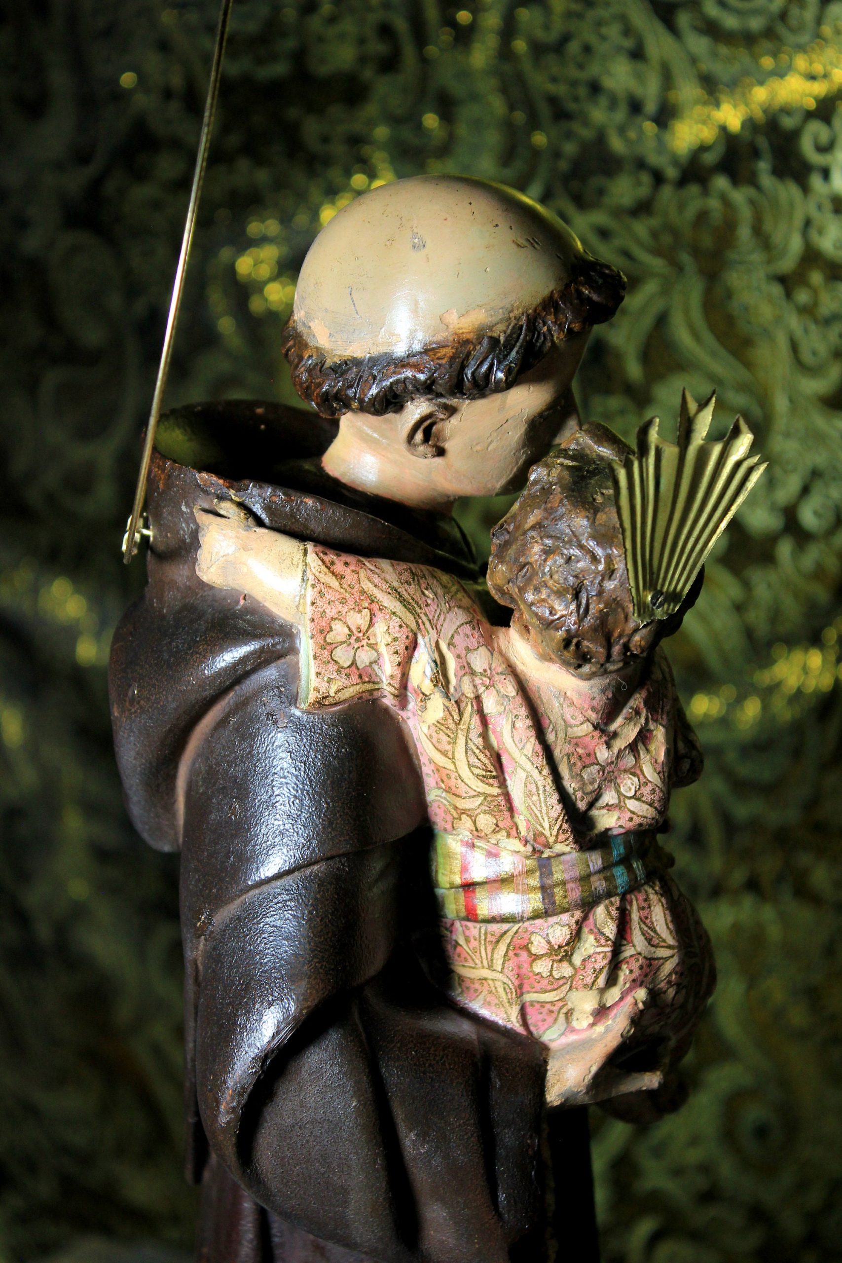 Antiguo San Antonio de Padua, Antiguo Arte Religioso, Antigua Escultura Santo, Estatua Santo Vintage, Escultura Escayola, Figura Santo, Olot - Imagen 2