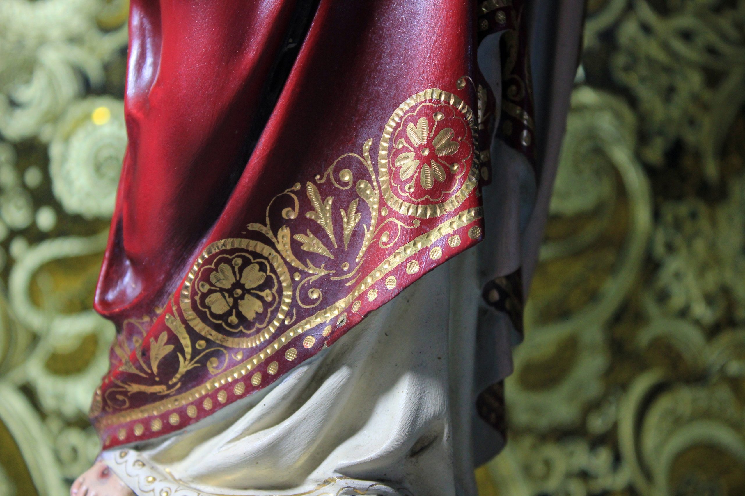 Escultura Sagrado Corazón Jesús, Escultura de Jesús 44cm, Sagrado Corazón, Figura de Jesús, Escultura Escayola Jesús, Ojos de Cristal, Olot. - Imagen 6