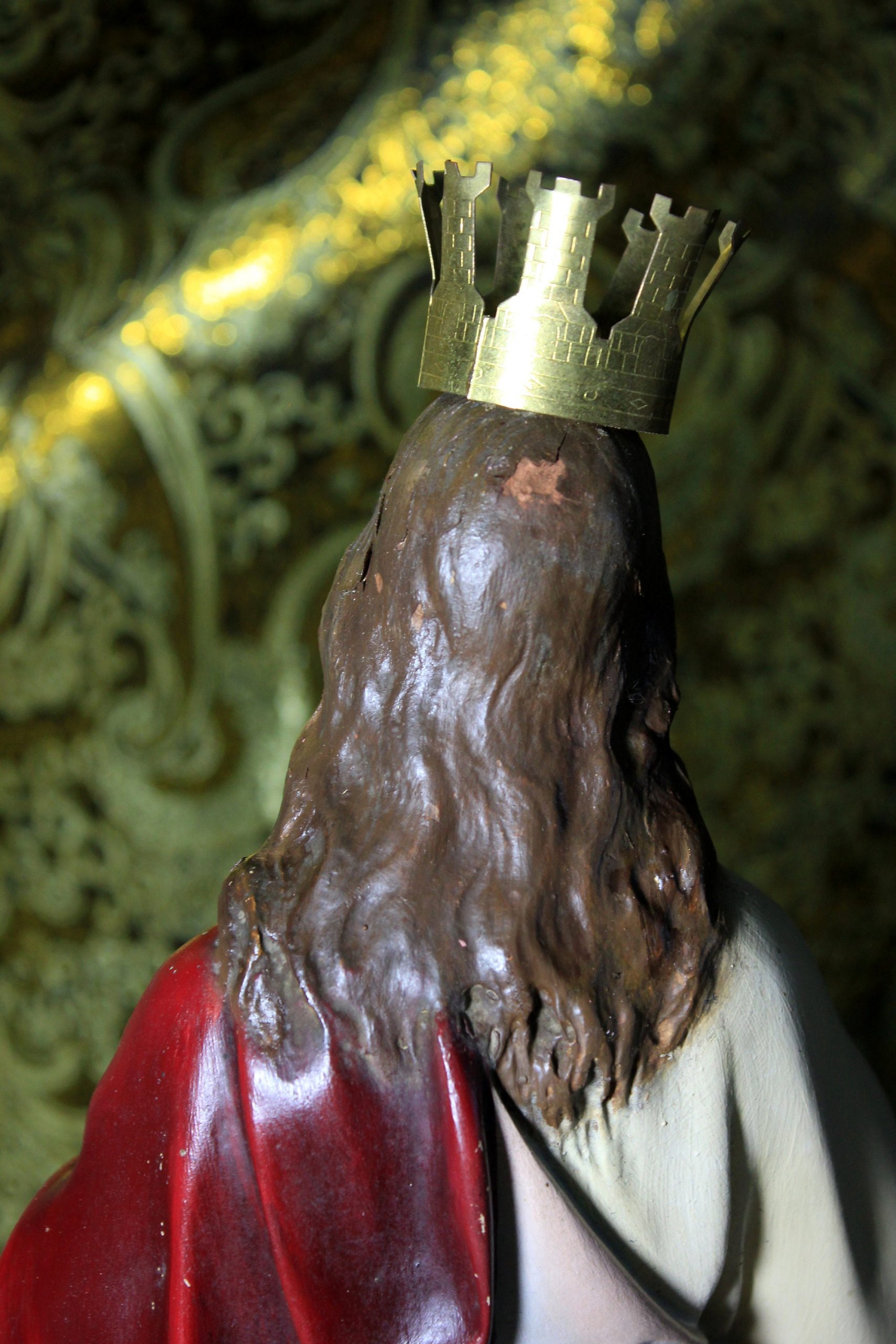 Escultura Sagrado Corazón Jesús, Escultura de Jesús 44cm, Sagrado Corazón, Figura de Jesús, Escultura Escayola Jesús, Ojos de Cristal, Olot. - Imagen 3