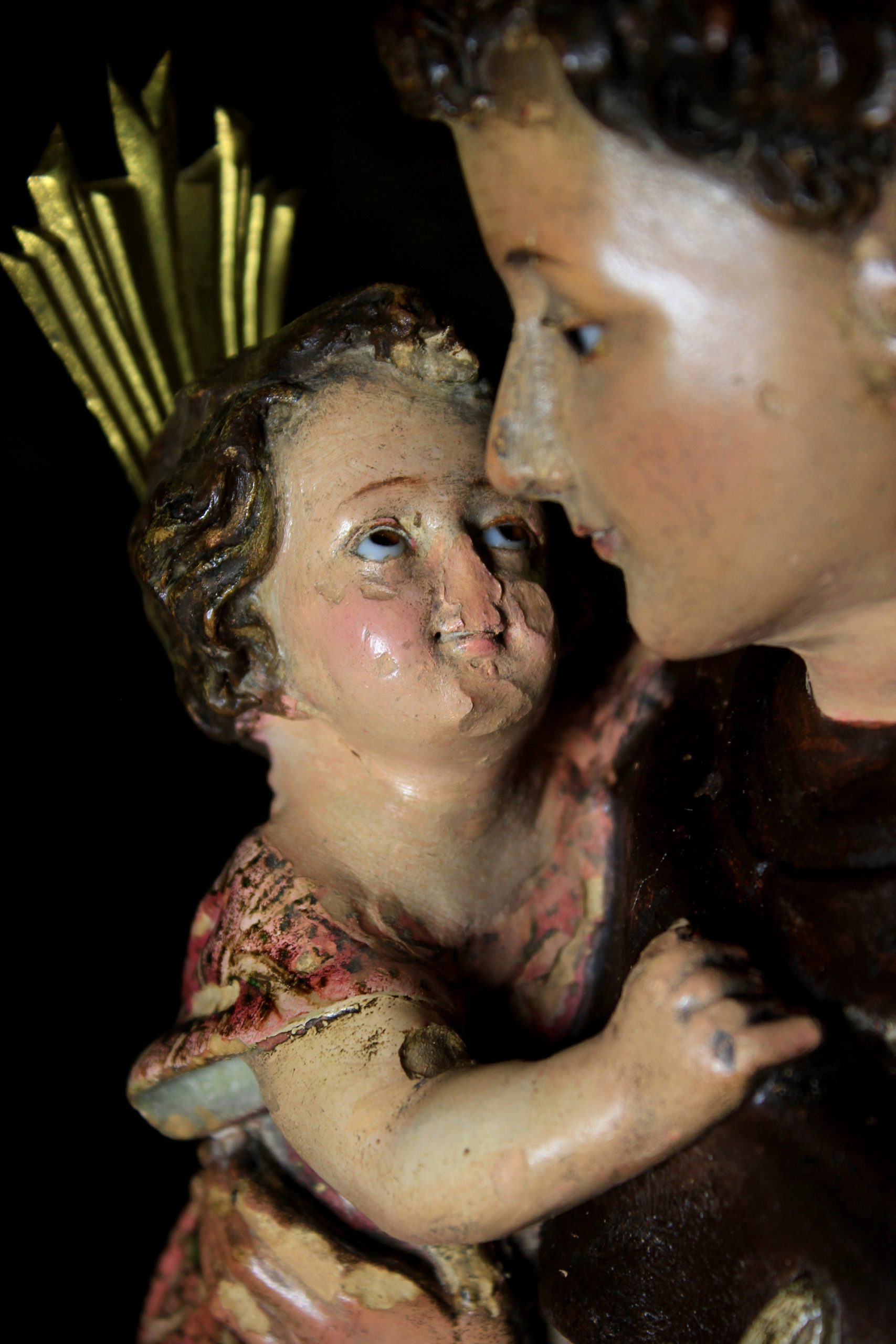 Antiguo San Antonio de Padua, Antiguo Arte Religioso, Antigua Escultura Santo, Estatua Santo Vintage, Escultura Escayola, Figura Santo, Olot - Imagen 3