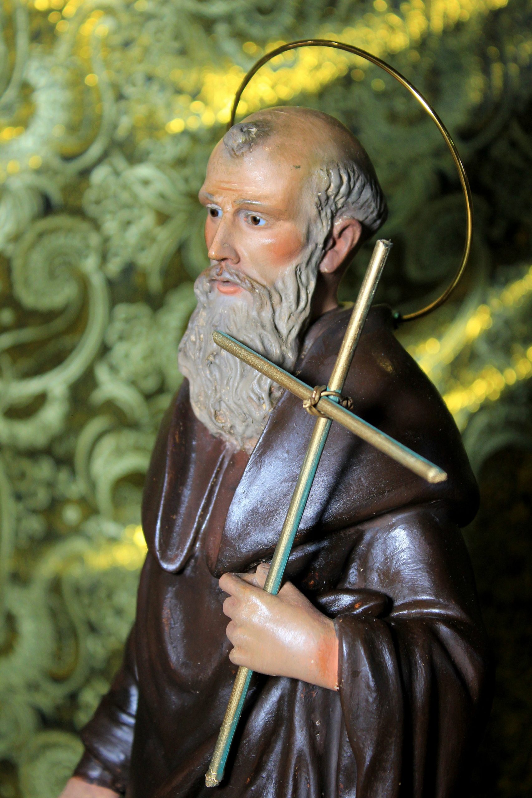 Antiguo Santo, San Francisco, Figura Religiosa 49 cm, Escultura Religiosa, Escultura de Escayola, Santo de Escayola - Imagen 2