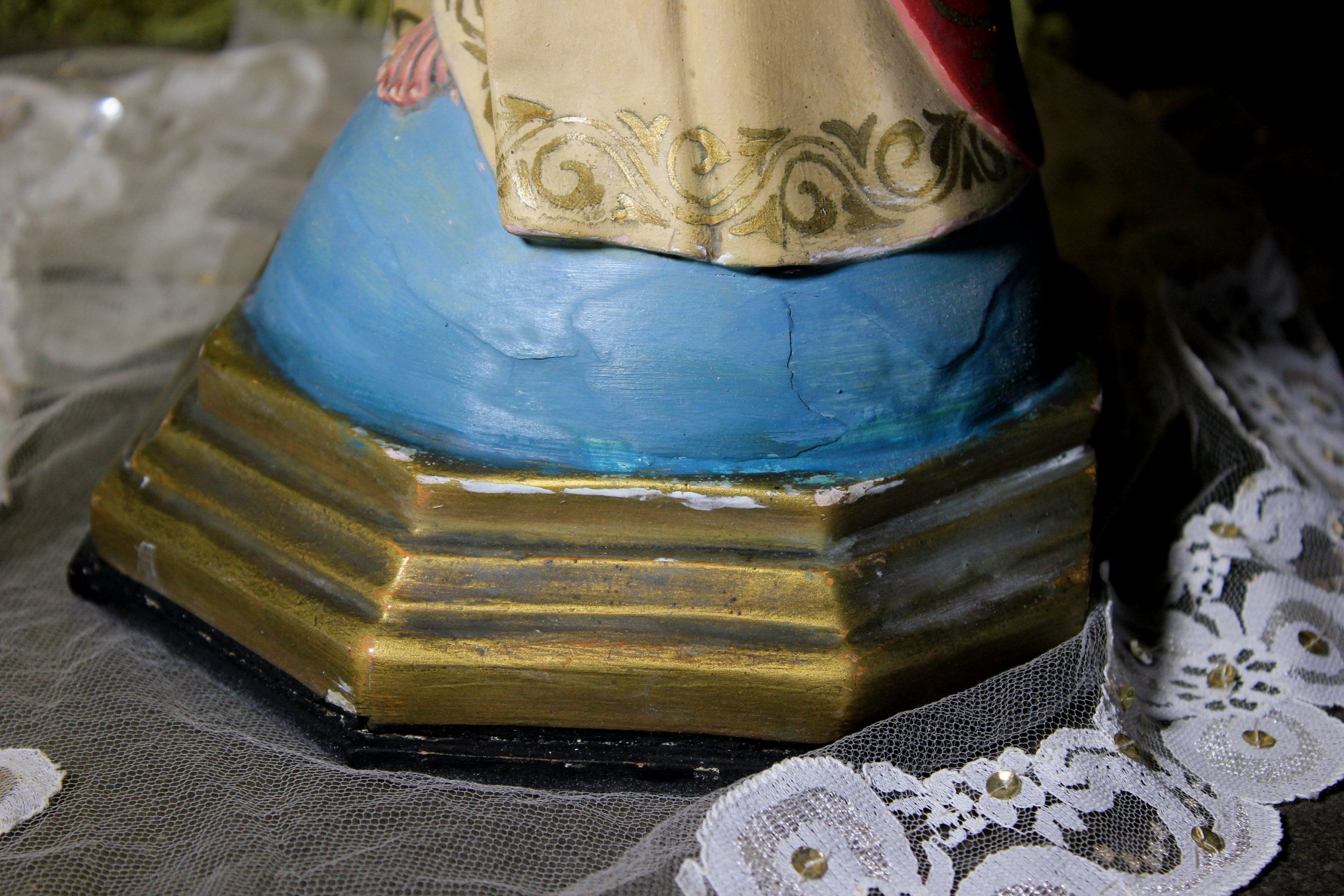 Escultura Sagrado Corazón Jesús, Escultura de Jesús 56cm, Sagrado Corazón, Figura de Jesús, Escultura Escayola Jesús, Ojos de Cristal, Olot. - Imagen 9