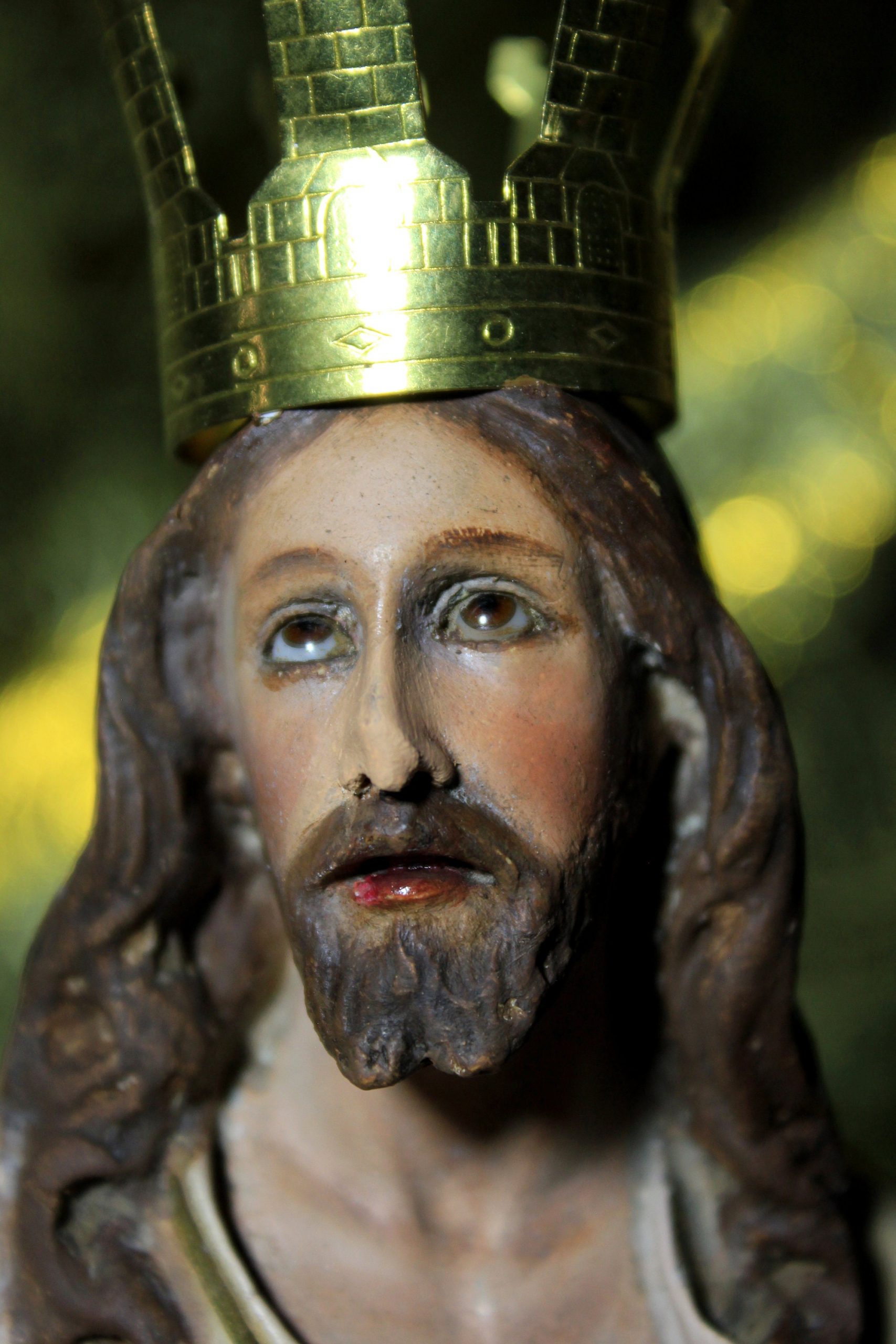 Escultura Sagrado Corazón Jesús, Escultura Jesús 39cm, Sagrado Corazón, Figura de Jesús, Escultura Escayola Jesús, Jesús de Olot, Años 10 - Imagen 4