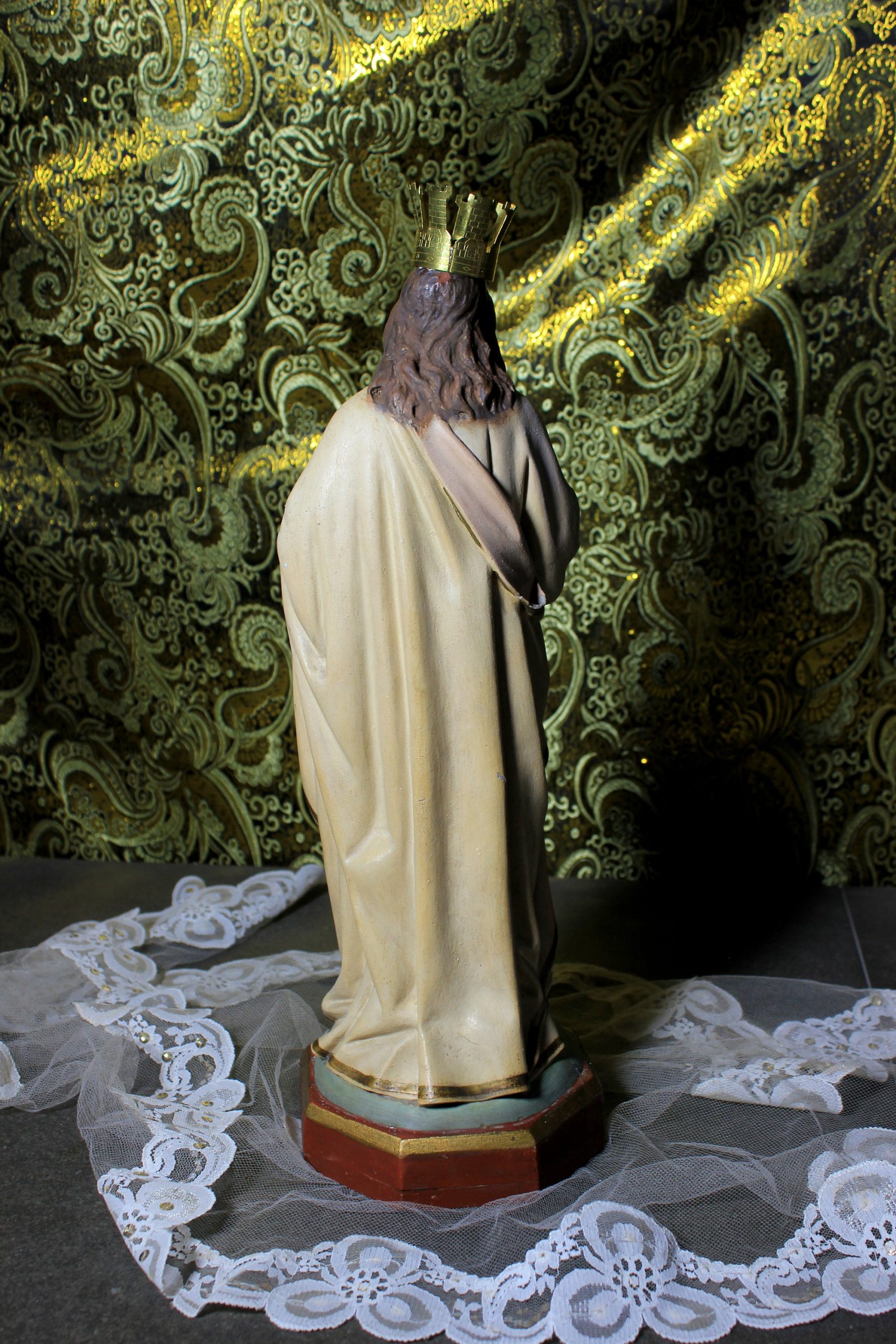 Escultura Sagrado Corazón Jesús, Escultura Jesús 39cm, Sagrado Corazón, Figura de Jesús, Escultura Escayola Jesús, Jesús de Olot, Años 10 - Imagen 2