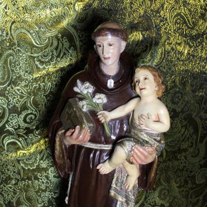 Antiguo San Antonio de Padua, Antiguo Arte Religioso, Antigua Escultura Santo, Estatua Santo Vintage, Escultura Escayola, Figura Santo, Olot