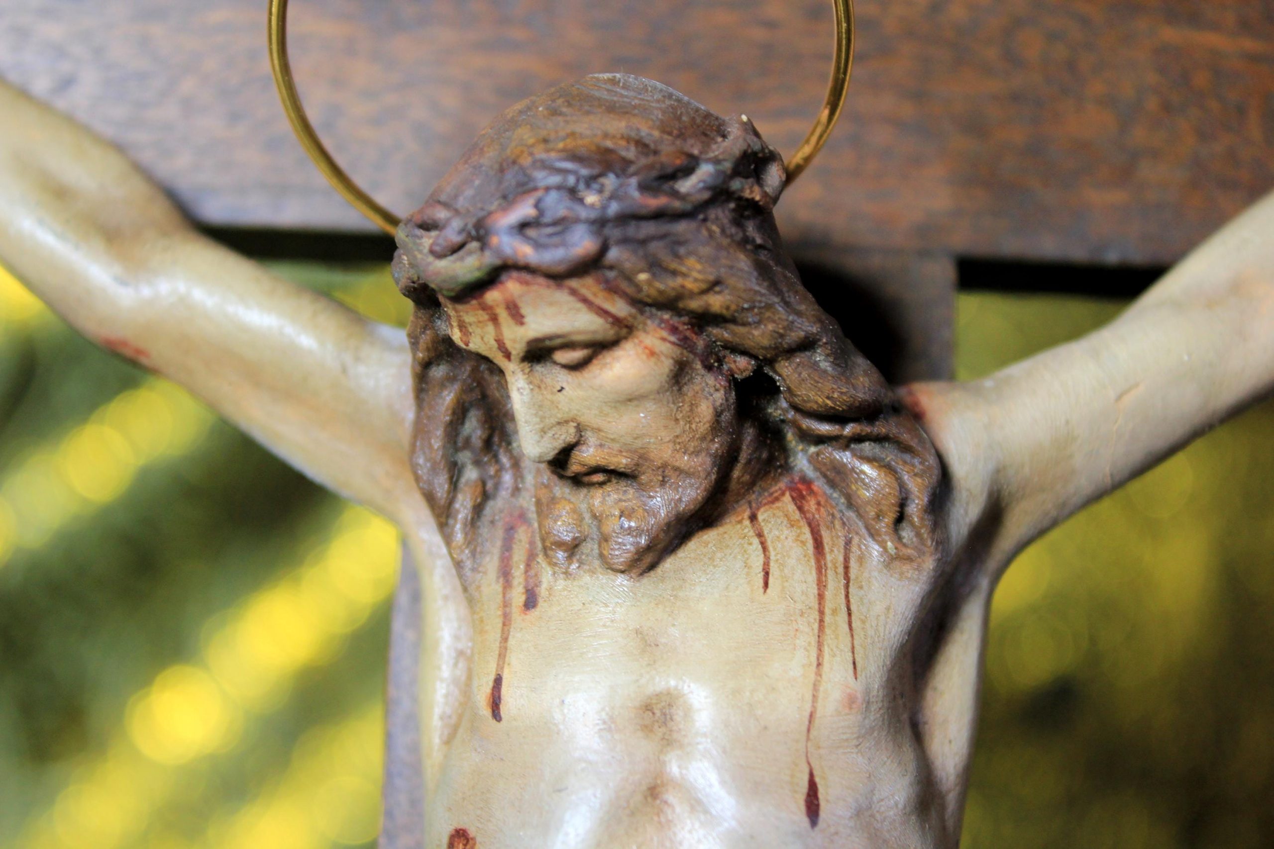 Antiguo Crucifijo, Crucifijo Iglesia, Crucifijo Antiguo, Crucifijo Escayola de mesa, Crucifijo Cristo, Cruz Madera - Imagen 6