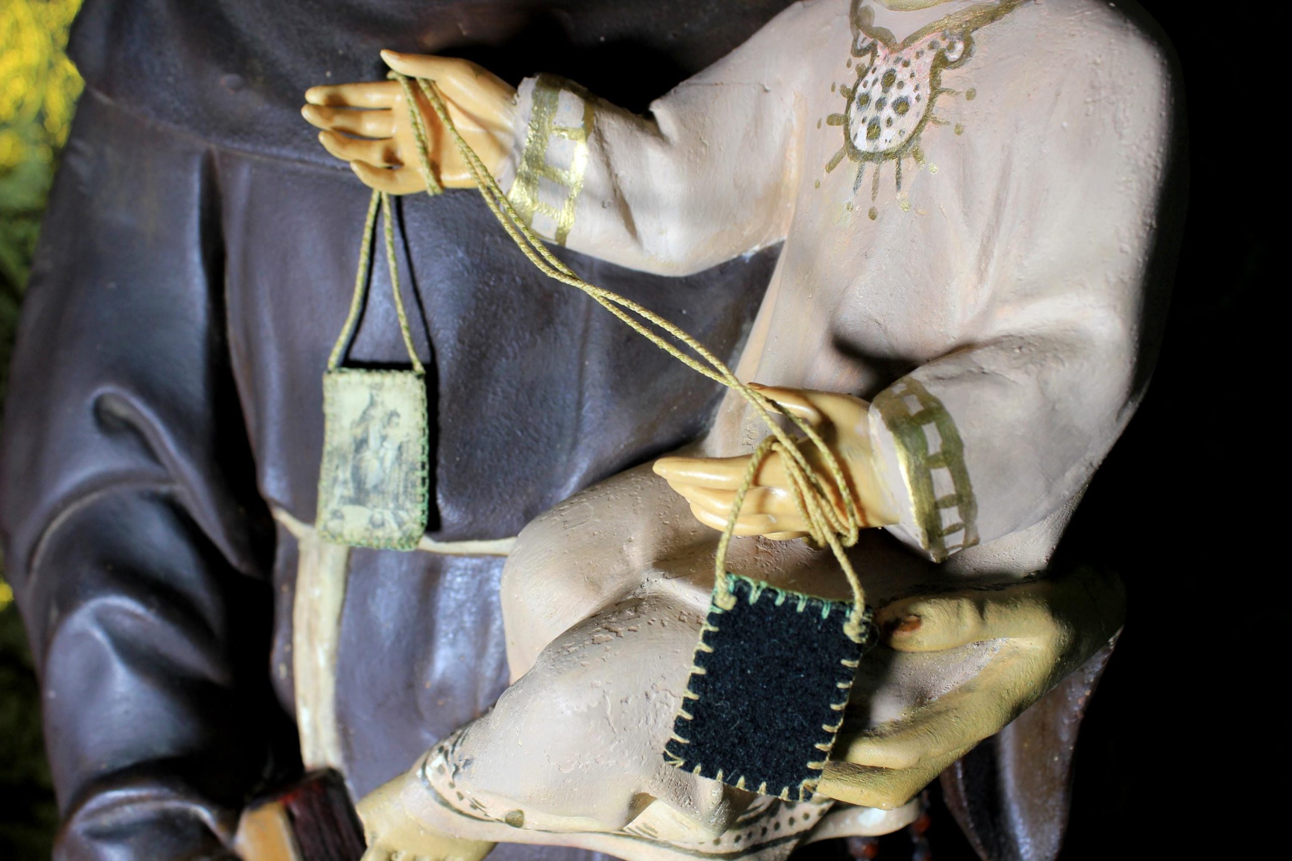 Antiguo San Antonio de Padua, Antiguo Arte Religioso, Antigua Escultura Santo, Estatua Santo Vintage, Escultura Escayola, Figura Santo - Imagen 6