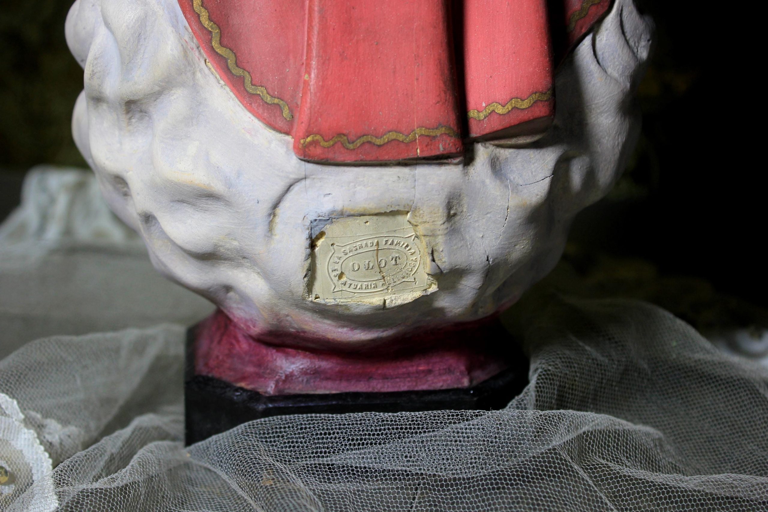 Escultura Sagrado Corazón Jesús, Escultura de Jesús 48cm, Sagrado Corazón, Figura de Jesús, Escultura Escayola Jesús, Ojos de Cristal, Olot. - Imagen 5