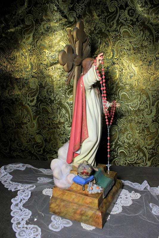 Escultura Sagrado Corazón Jesús, Jesús en Trono, Sagrado Corazón, Figura de Jesús, Escultura Escayola Jesús, Ojos Cristal, Badalona - Imagen 7